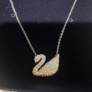 Swarovski swan necklace